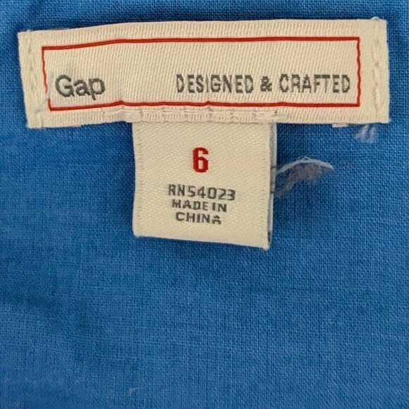 GAP Blue w White Stripes Spaghetti Strap Y2K Mini Sundress; Size 4 - Picture 3 of 4